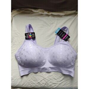 Bali Cool Comfort Bra 2XL Lavender Retail $48 Band 44 Cup Sz C,D Or DD Soft